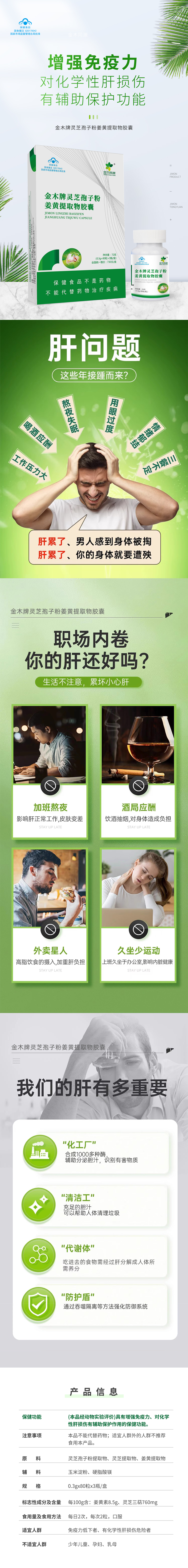 灵芝孢子粉姜黄提取物胶囊详情